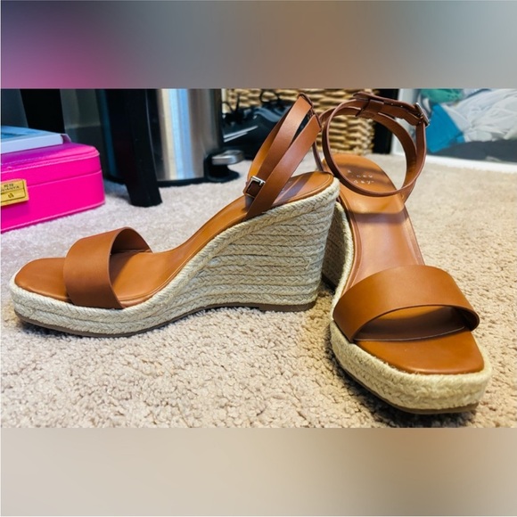 A New Day Cognac strapping espadrille sandals sz. 7 - Picture 6 of 6